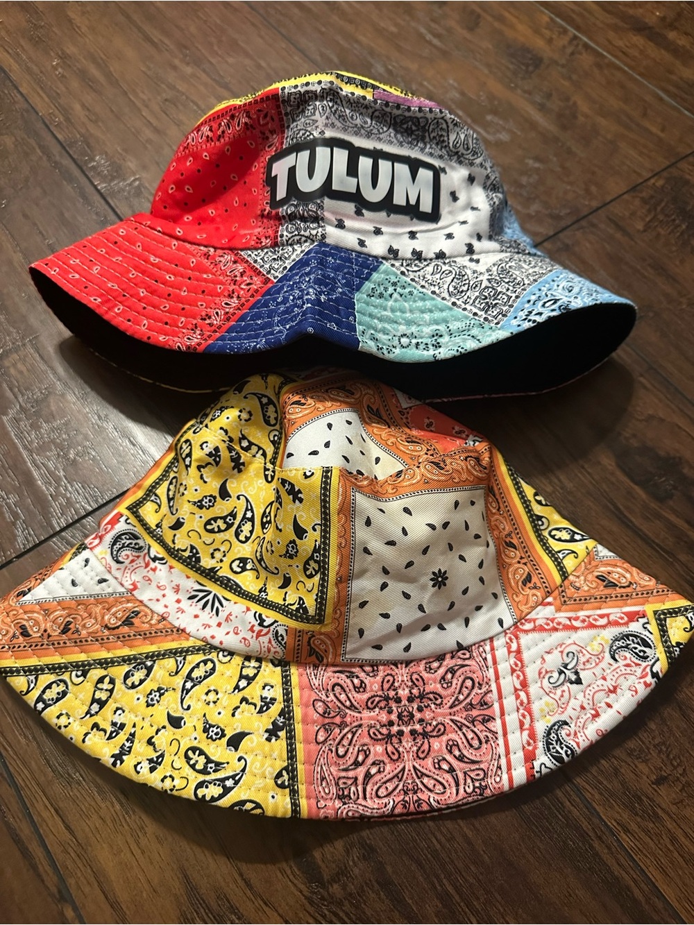 Patchwork Bandana Bucket Hats